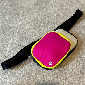 lululemon athletica Pink and Yellow Crossbody Bag
